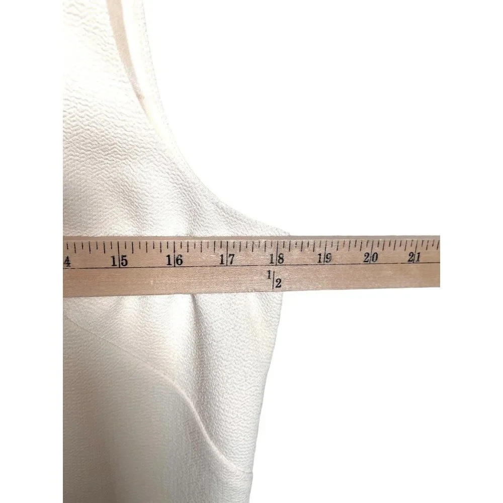 J.Crew ruffle‎ trim Sleevless Shift Event Cocktail dress cream sz 8